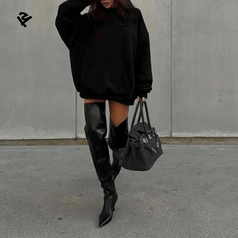 F240549 Custom Hoodies for Women Trendy Oversized Long Sleeve Pullover Sweatshirts Casual Streetwear Fall 2026 Women Clothes