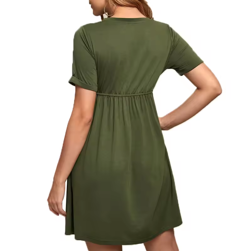Customized Round Neck Loose and Comfortable Maternity Wear. Ladies Home Casual Maternity Dress