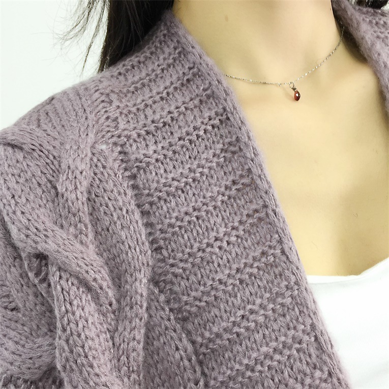 PASUXI Women's Winter Solid Color Twist Knitted Cardigan Fashion Casual Warm Knitwear Coat Tops for Women