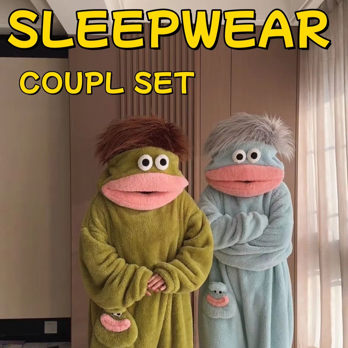 Casual Loungewear Couple Pajamas Funny Women's Party Wear Plus Size Robe Femme Women's Sets Clothing Summer Sleepwear IM77K-W