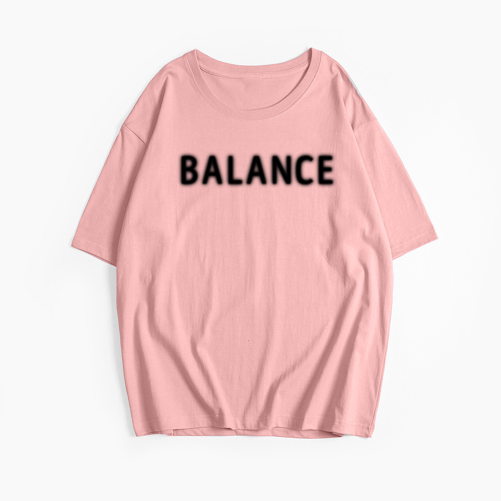 Hot Selling European American Ins Style Printed Long Woven T-Shirt Women's Summer New Versatile Loose Neck Pure Cotton