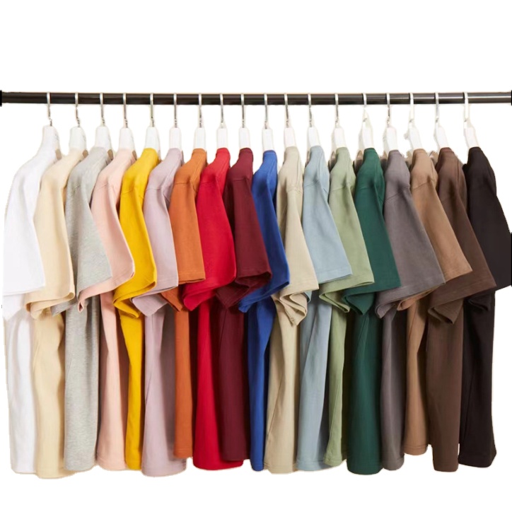 Custom T Shirts Your Own Brand Heavy Cotton T Shirt Unisex Oversized Fit Blank Printed Logo 180 200 Gsm 220 240 280 High Quality