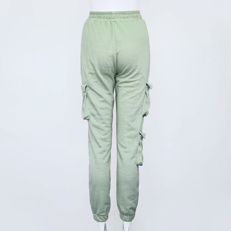 Low MOQ Women's Clothing Blank Cotton Cargo Pants Street Wear Woman Six Pocket Pants for Girls