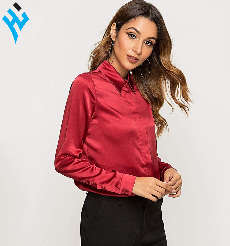 Women Silk Dress Shirt 3