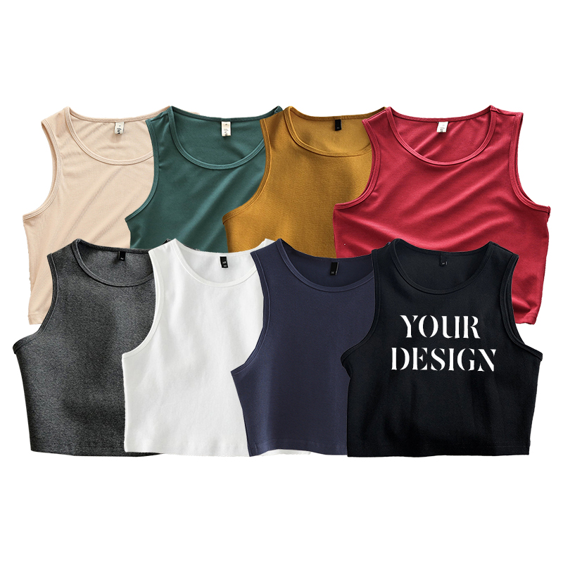 Wholesale 100% Cotton Comfortable Casual Fashion Women Exposed Belly Button Short T-shirt Can Be Customized logo