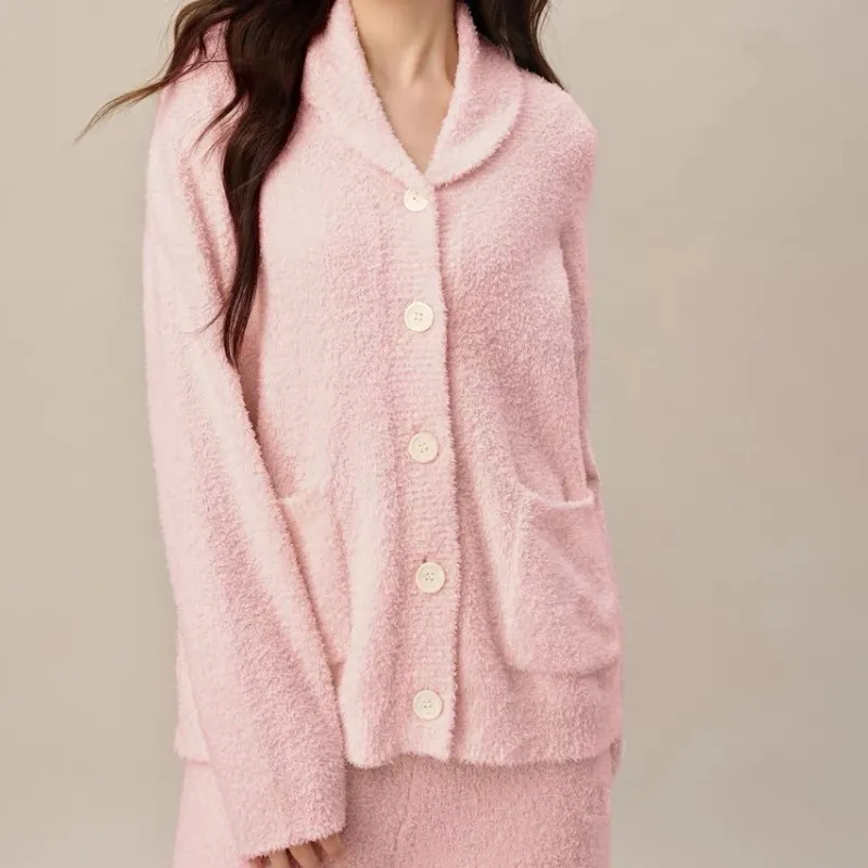 Knit Casual Women Pajamas Soft Ladies Homewear 2 PCS Women Sleepwear.