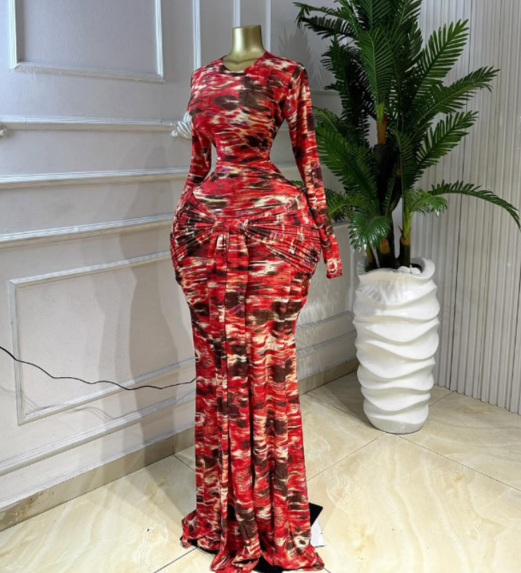 Women's Long Sleeve Maxi Dress Style 6