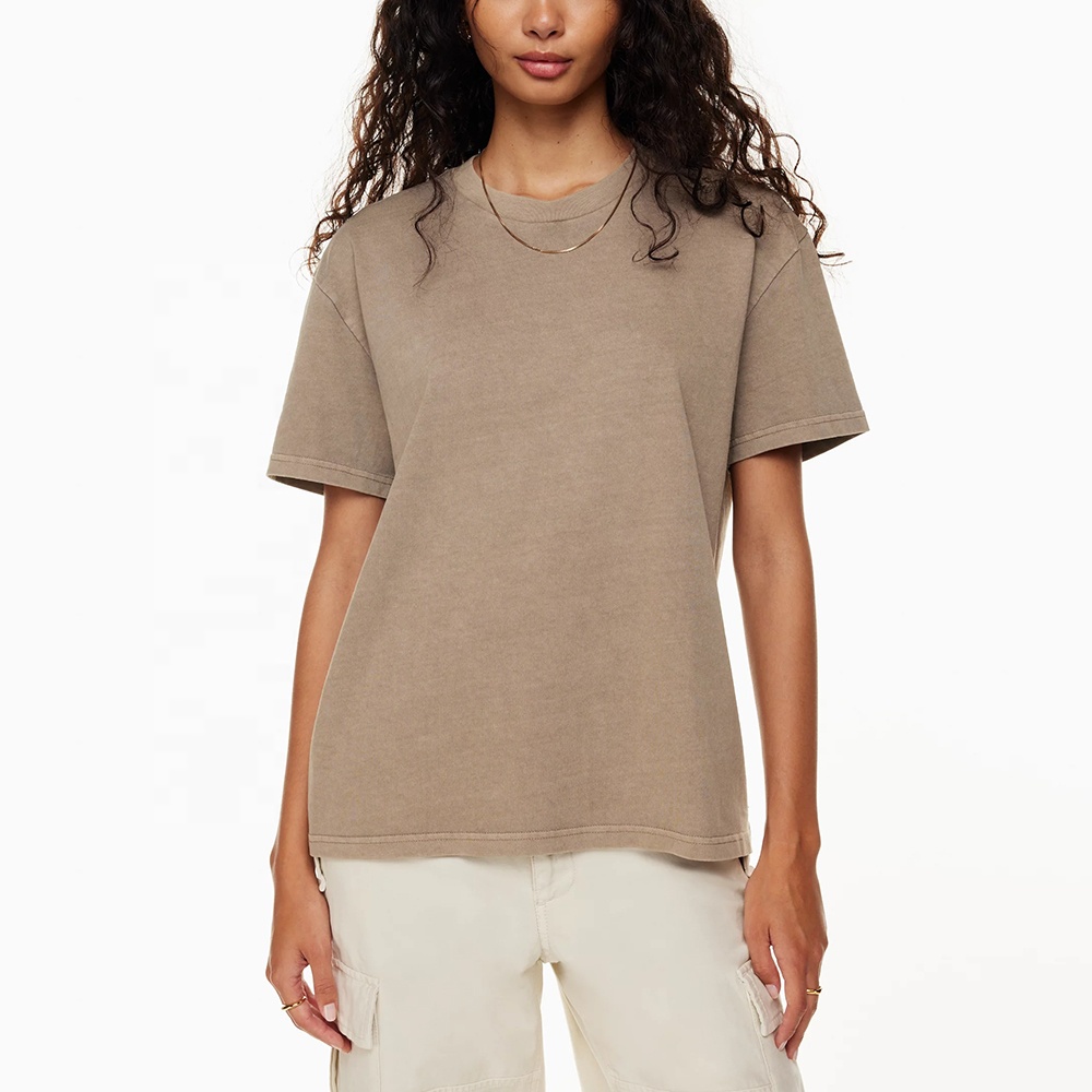 OEM Factory Custom Oversize T-shirts Women Crew Neck Tee Shirts Blank Womens T-shirts Custom Printing T-shirts