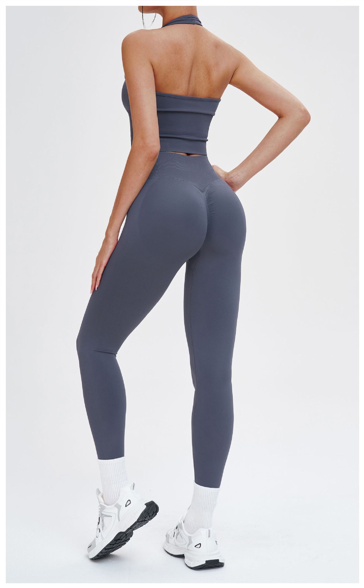 2026 Women's Yoga Gym Fitness 6-Piece Breathable Lightweight Sportswear Set High Quality Seamless Workout Outfits Elastic Waist