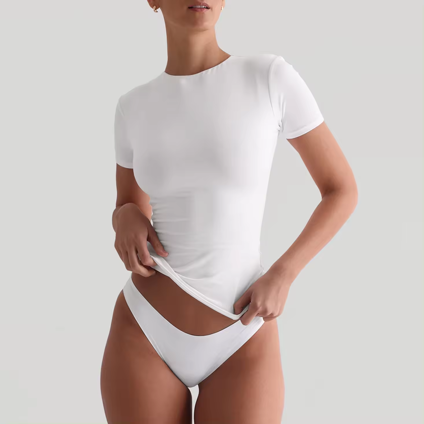 Wholesale Spring Summer Designer Women t Shirt Loungewear Women Quick-Drying Spandex T-Shirt Short Sleeves Custom Logo Home Use