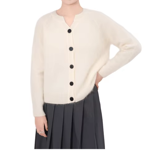 2026 Women Cashmere Sweater Cardigan Knitted Women Sweater Brushed Cashmere Cardigan High Quality Sweater Custom logo