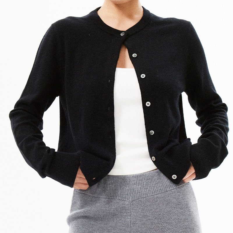 Top Seller Products OEM/ODM Women's Long Sleeve Cardigan Multi-color Optional 100% Merino Wool Sweater Cardigan With Button