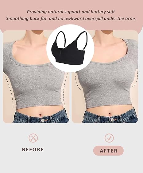 Hexin Wholesale Custom Adjustable Unlined Big Bra Hide Back Fat Wireless Women Seamless T-shirt Bra Shapewear Bra For Women