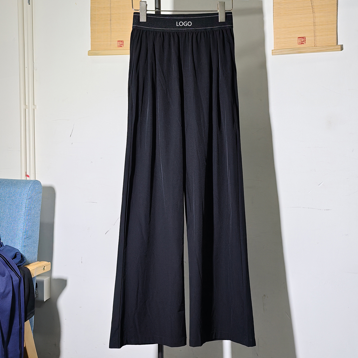 New Arrival Women's XL Yoga Pants Stylish Solid Pattern High Waist Quick Dry Elastic Waist Wide Leg All Match Feature Wholesale