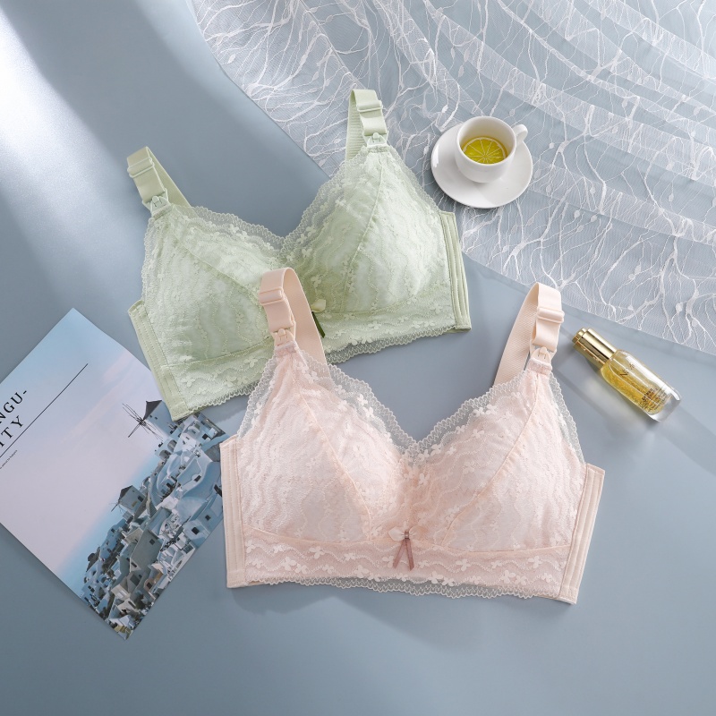 Wholesale Logo Custom Seamless Wireless Comfortable Crossover Front Open Pregnancy Maternity Plus Size Nursing Bra Breathable