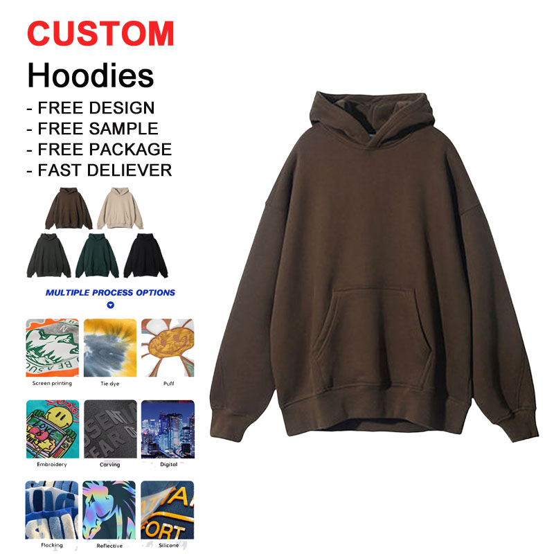 High Quality Women's Cotton Oversized Hoodie Winter Knitted Fabric Custom Logo Printed Front Embroidered Sweatshirt S Casual