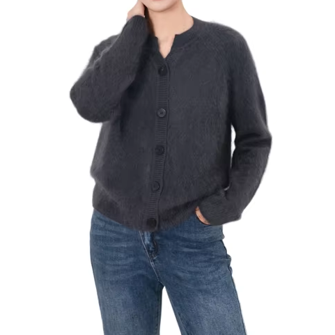 2026 Women Cashmere Sweater Cardigan Knitted Women Sweater Brushed Cashmere Cardigan High Quality Sweater Custom logo