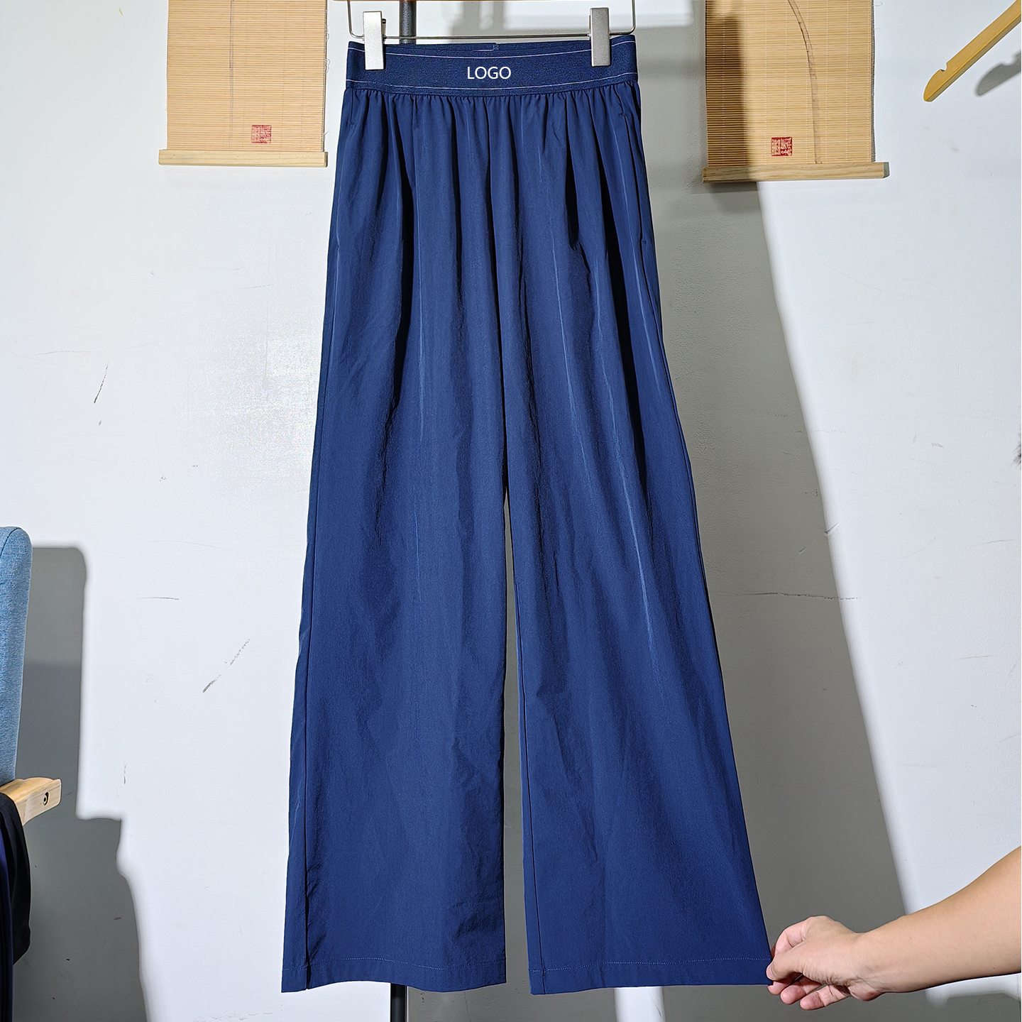 New Arrival Women's XL Yoga Pants Stylish Solid Pattern High Waist Quick Dry Elastic Waist Wide Leg All Match Feature Wholesale