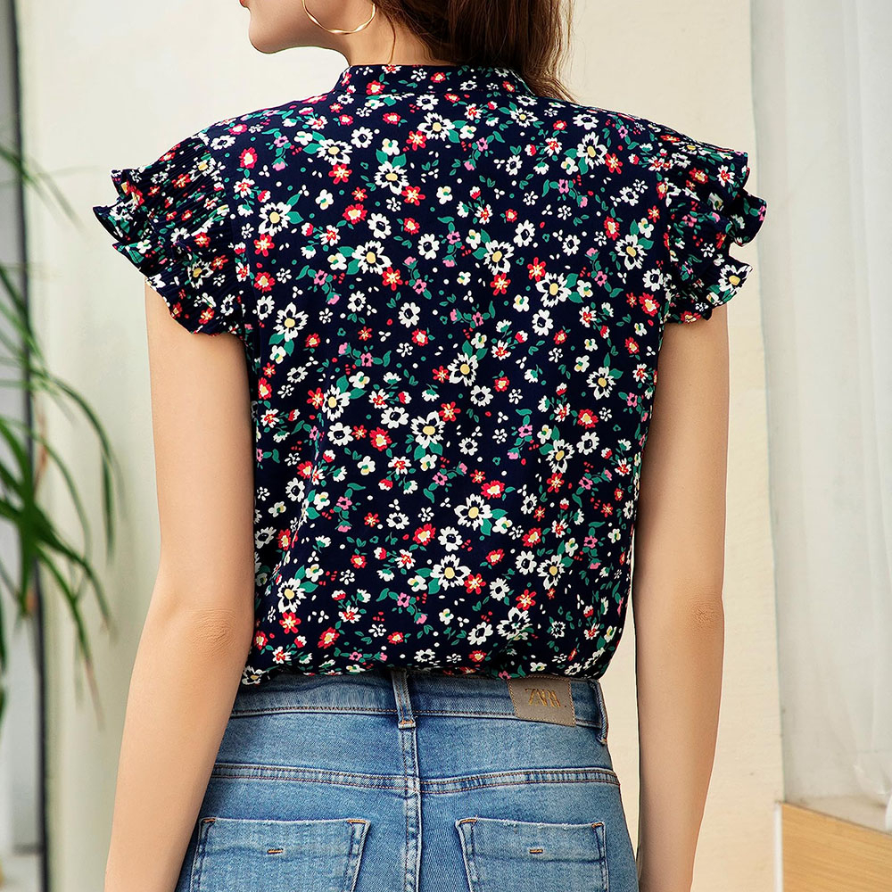 2025 New High Quality Cheap Price Solid Chiffon Short Sleeve Plus Size Button Front Women's Blouse High Street Style Quick Dry