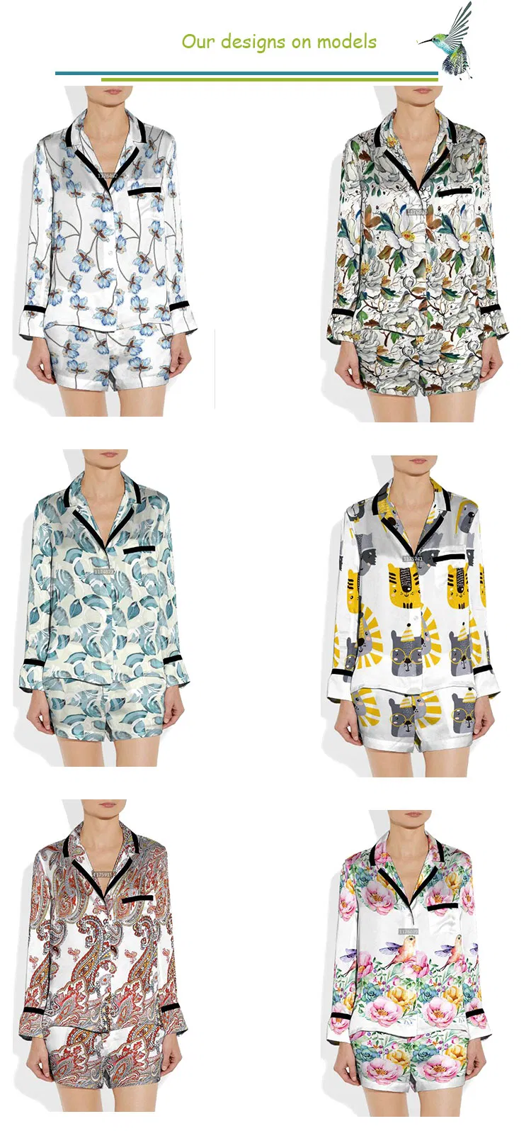 Custom Made 100% Silk Sleepwear for Women