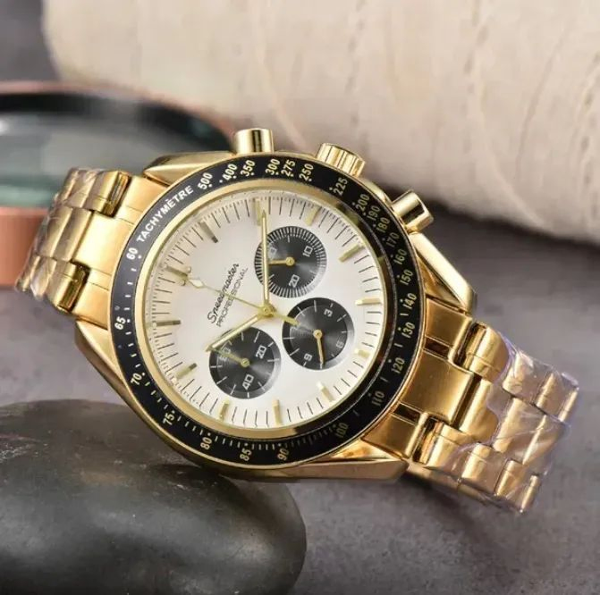 Stylish Designer Speed Master Watch Men Full Working Dial Quartz Stopwatch Sea Sports Steel Wristwatchhighlights