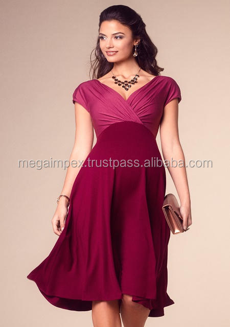2026 Plus Size Pregnant Women Fashion Mandarin Collar Chiffon Maternity Dress Cashmere Lace Double-Layer Collar Button