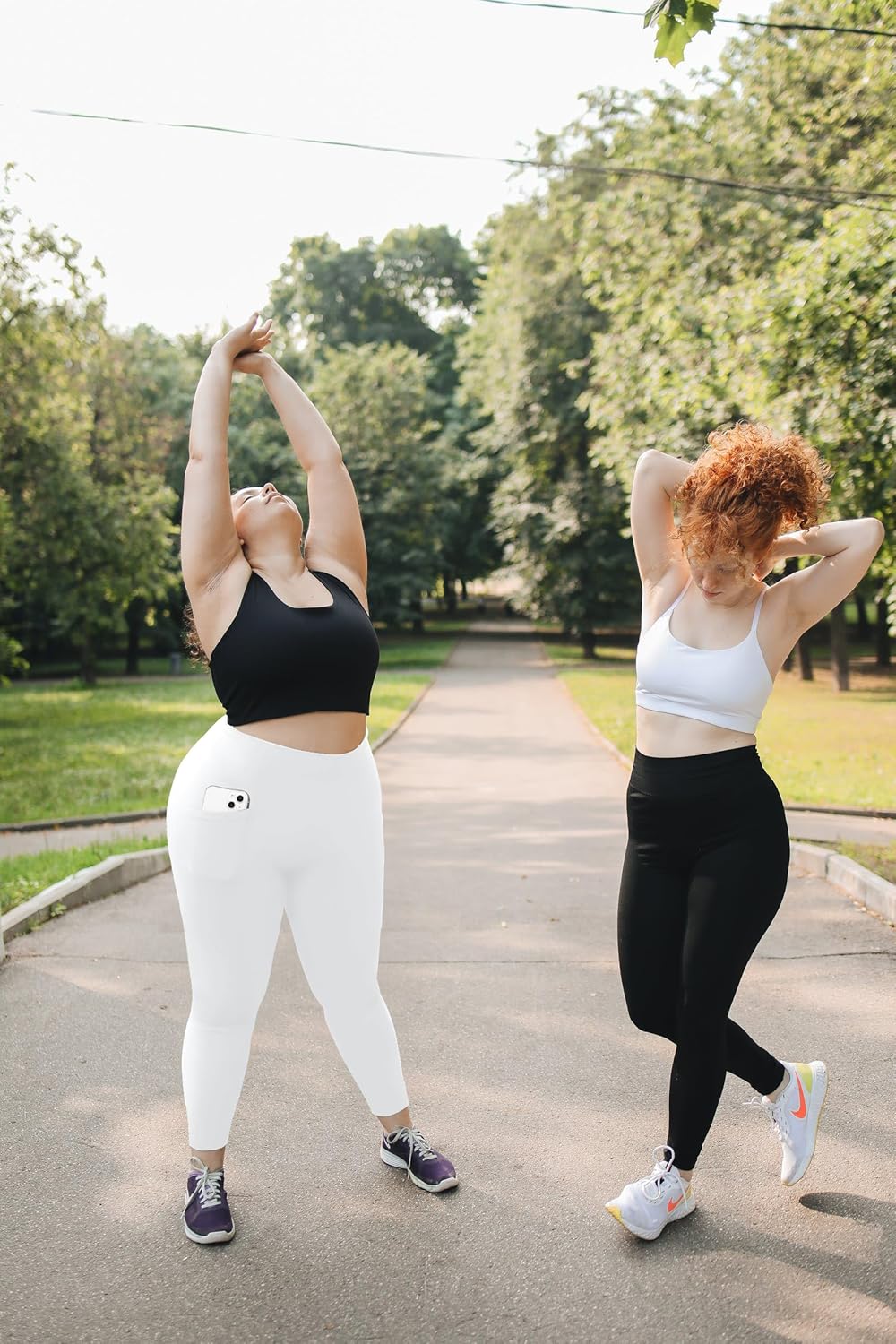 Plus Size Women's Leggings with Pockets-Stretchy for Tummy Control High Waist Color Blocking Wrinkle-Resistant Yoga Pants 5XL