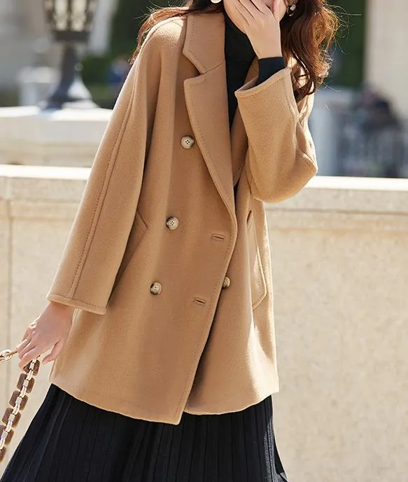 High-Quality Fabric Women Wool Coat