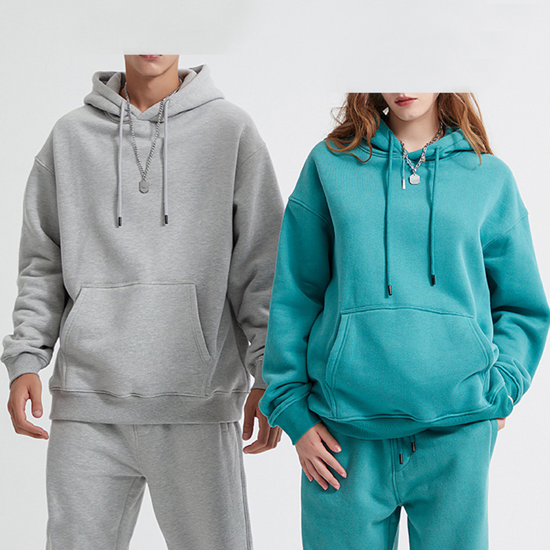 Women's High Quality Autumn Oversize Falling Shoulder Sleeves Sweatshirt Thick Knitted Hooded Hoodies Wholesale Low Price Custom