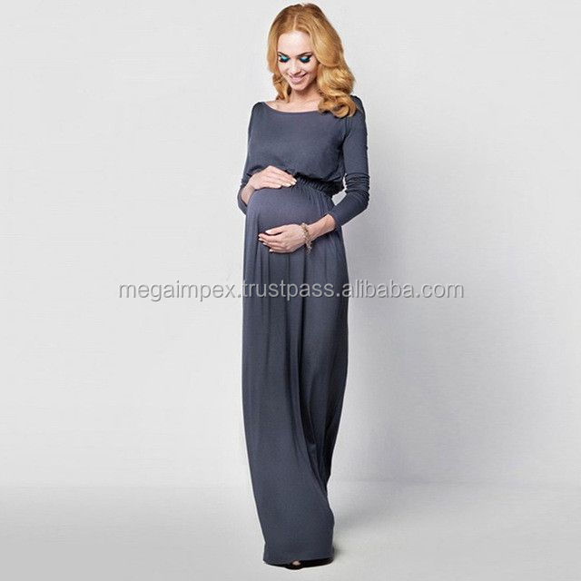 2026 Plus Size Pregnant Women Fashion Mandarin Collar Chiffon Maternity Dress Cashmere Lace Double-Layer Collar Button