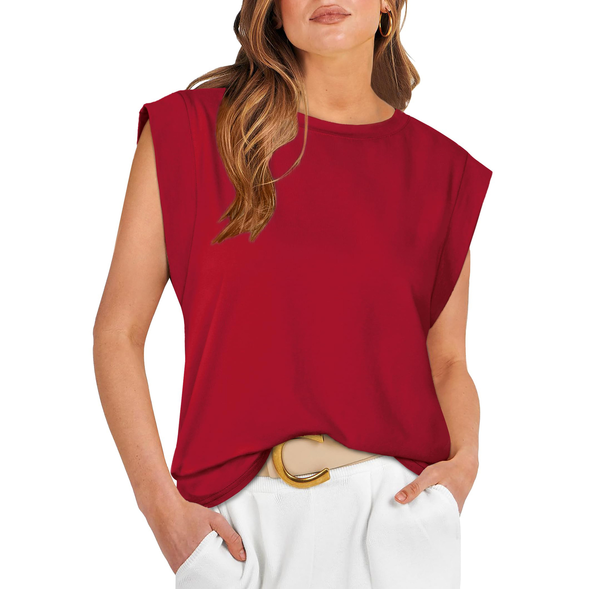 Summer Tops Collection Women's Striped Round Neck Loose ShortSleeve Camisole 2025 Ladies Tops for Women Fashion Women's Clothing