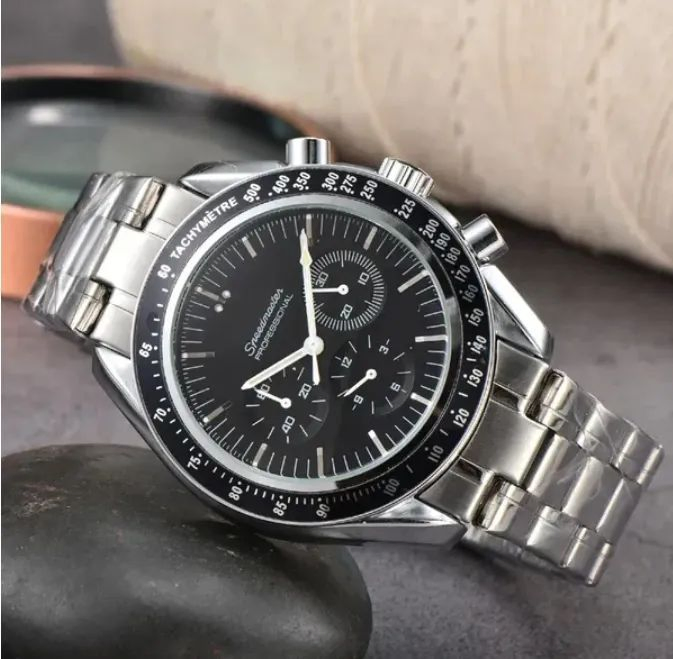 Stylish Designer Speed Master Watch Men Full Working Dial Quartz Stopwatch Sea Sports Steel Wristwatchhighlights