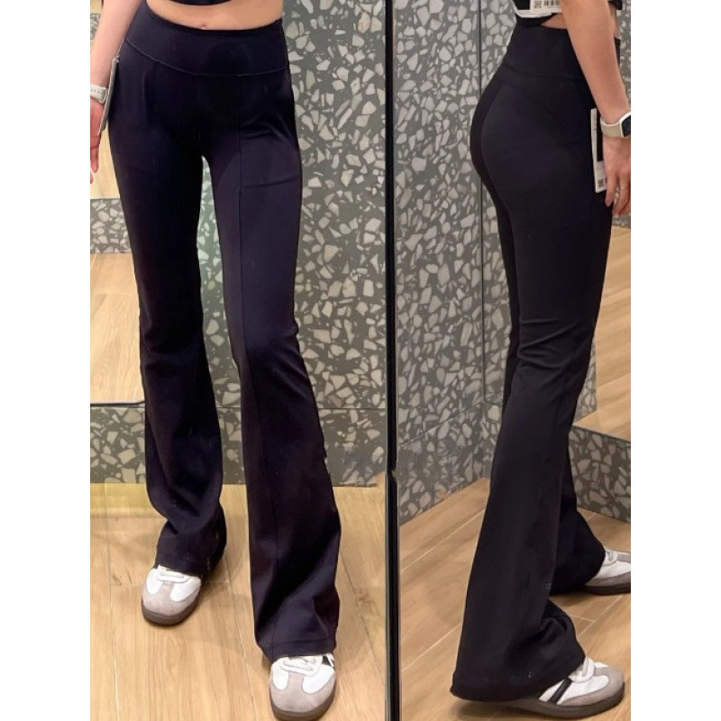 Women's High-waist Flared Pants with Pockets, Suitable for Sports, Fitness, Running, Casual Wear, and Yoga
