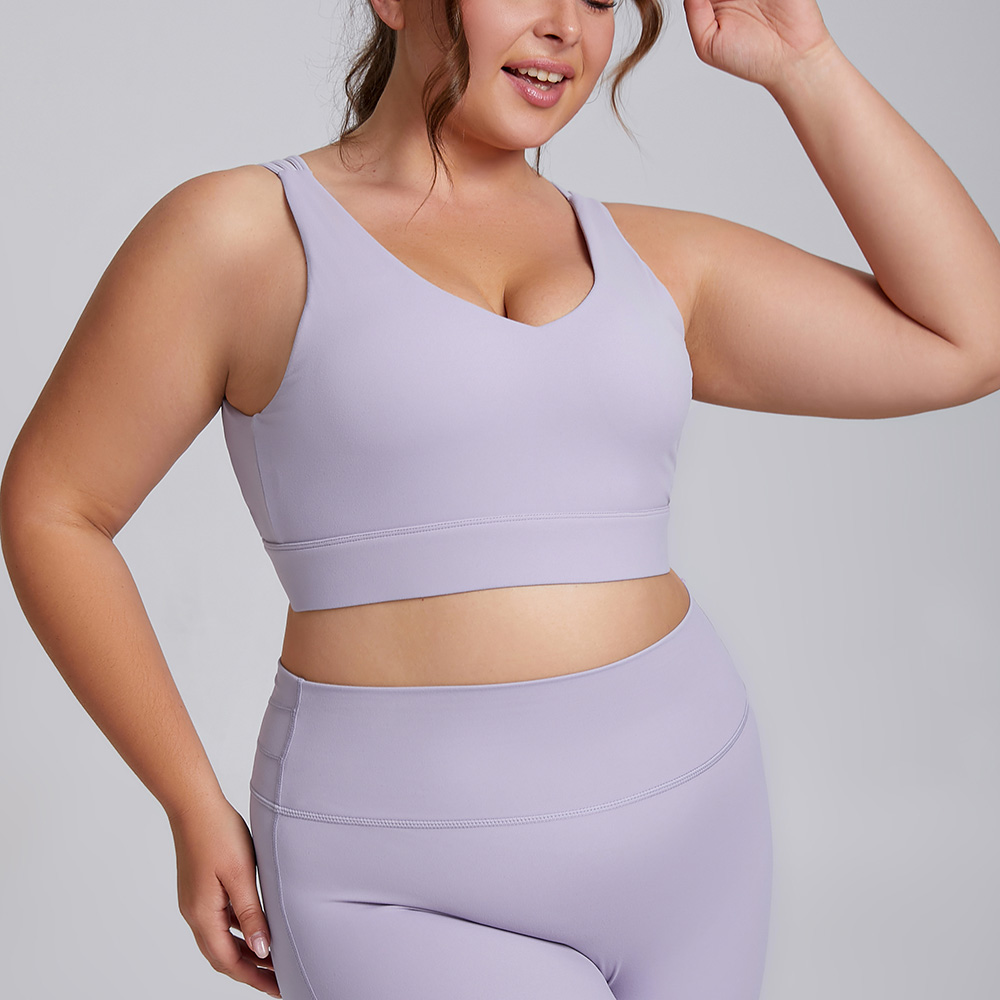 Custom Breathable Four-Way Stretch High Waist Fitness Clothing-4XL Gym Yoga Sets Crisscross Straps Solid Plus Size Women's Sets
