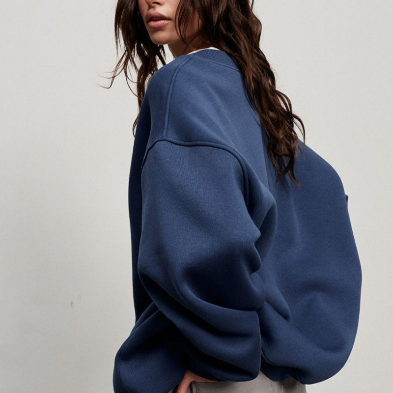 Women's Hoodies Sweatshirts Autumn New Street Style Oversize Fleece Pullover Sweater Solid Loose Oversized Hoodie