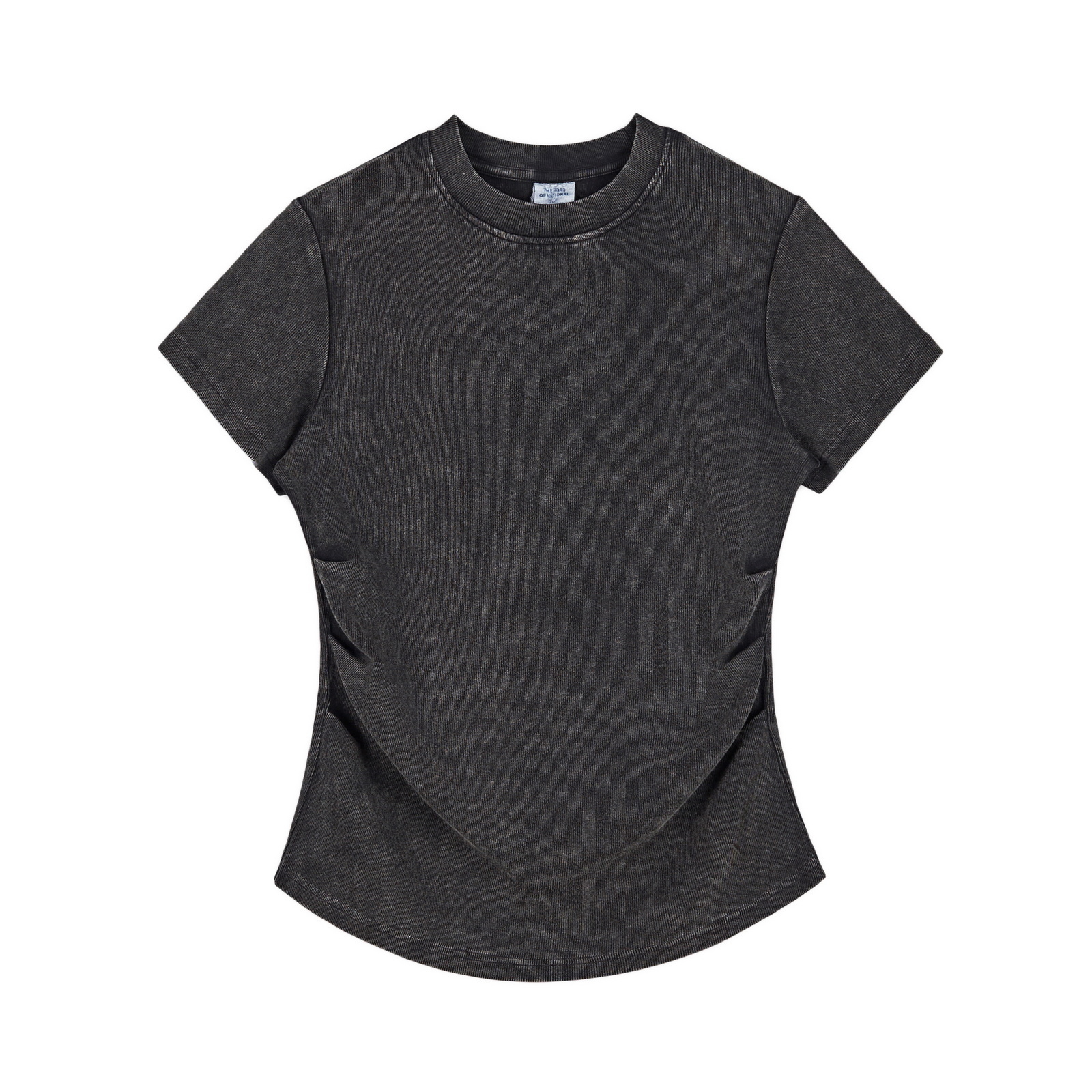OEM 280G Washed American Style Tshirt Women's Stretchy Tight Short Sleeve Top High Quality Cotton Crop Tops for Women