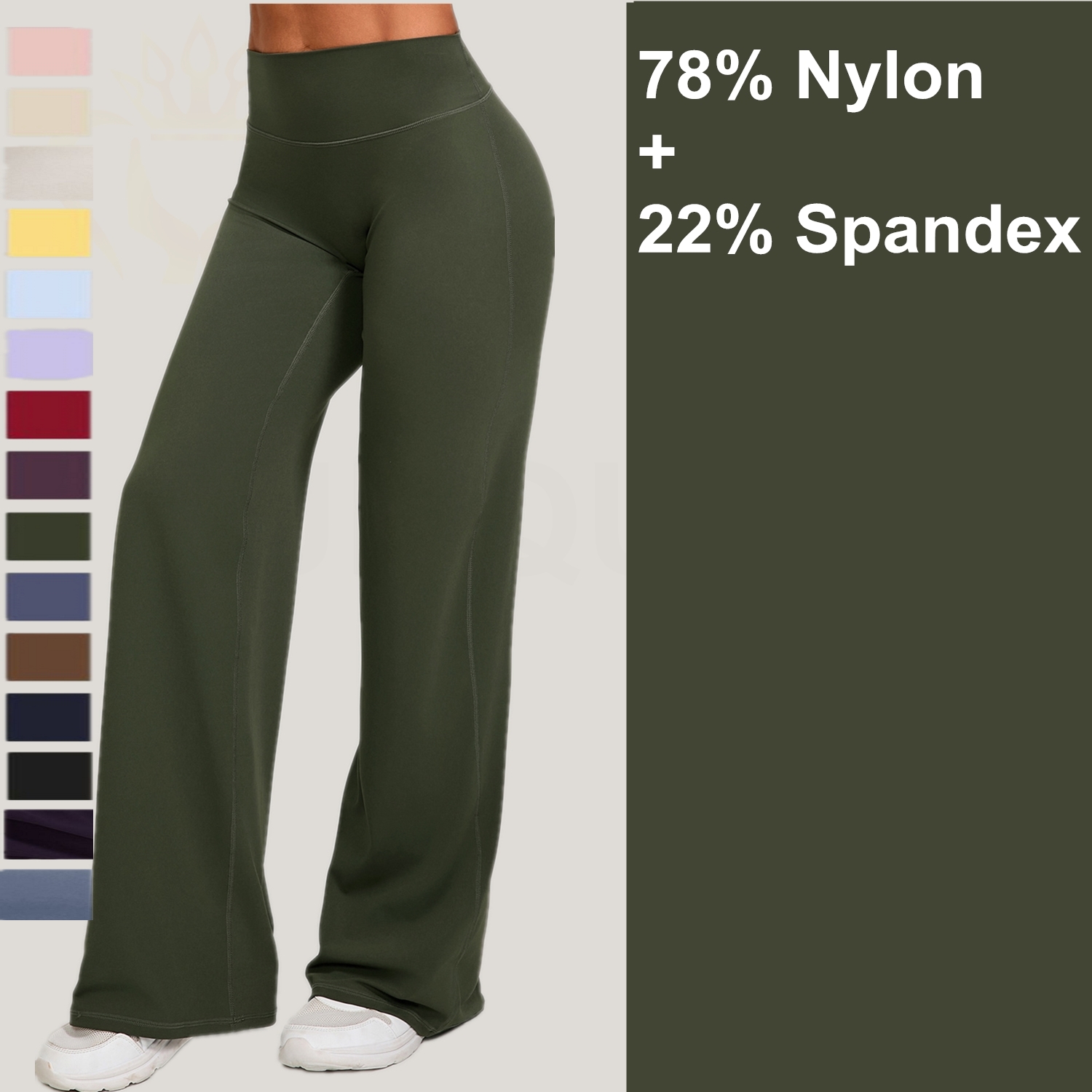 Fast Shipping Straight Leggings Bottoms Wide Leg Pants for Women High Waist Stretch Casual Sweatpants