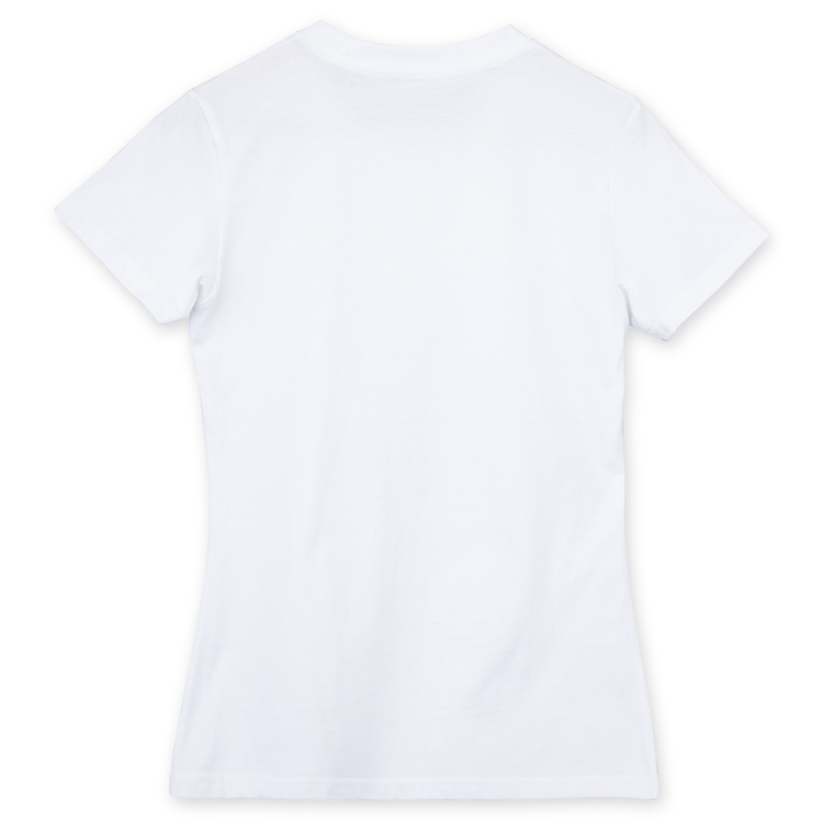 In Stock Women O-neck Cotton White Blank t Shirt