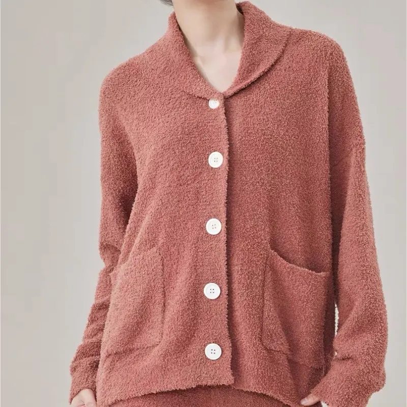 Knit Casual Women Pajamas Soft Ladies Homewear 2 PCS Women Sleepwear.