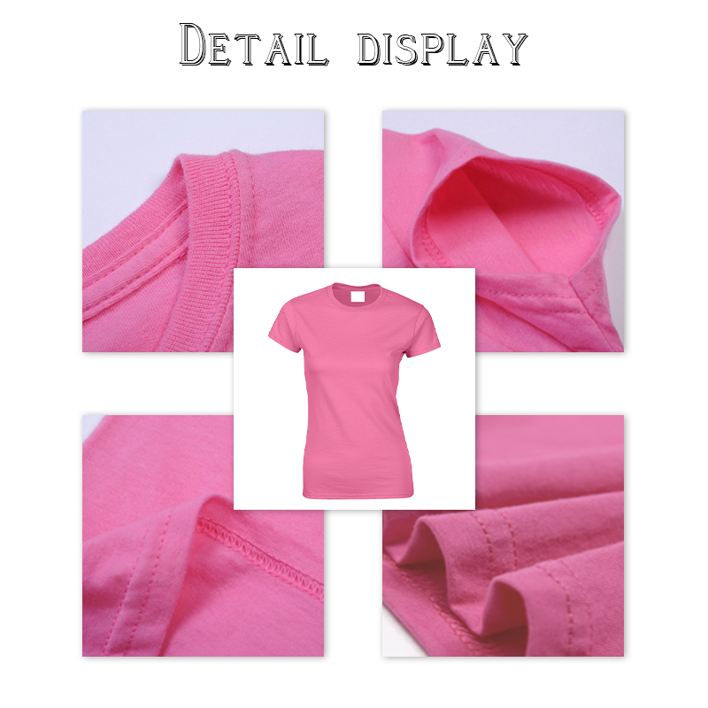 Wholesale Oem Odm 180gsm 100% Cotton Customized Logo Printed Blank Tshirts Plain Women T Shirt for Women