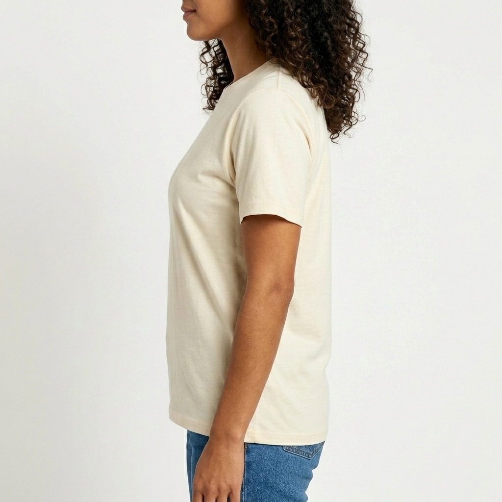 Customize High Quality Breathable Casual Knitted Heavy Weight 100% Cotton Full Size Plus Size Women's T-shirts