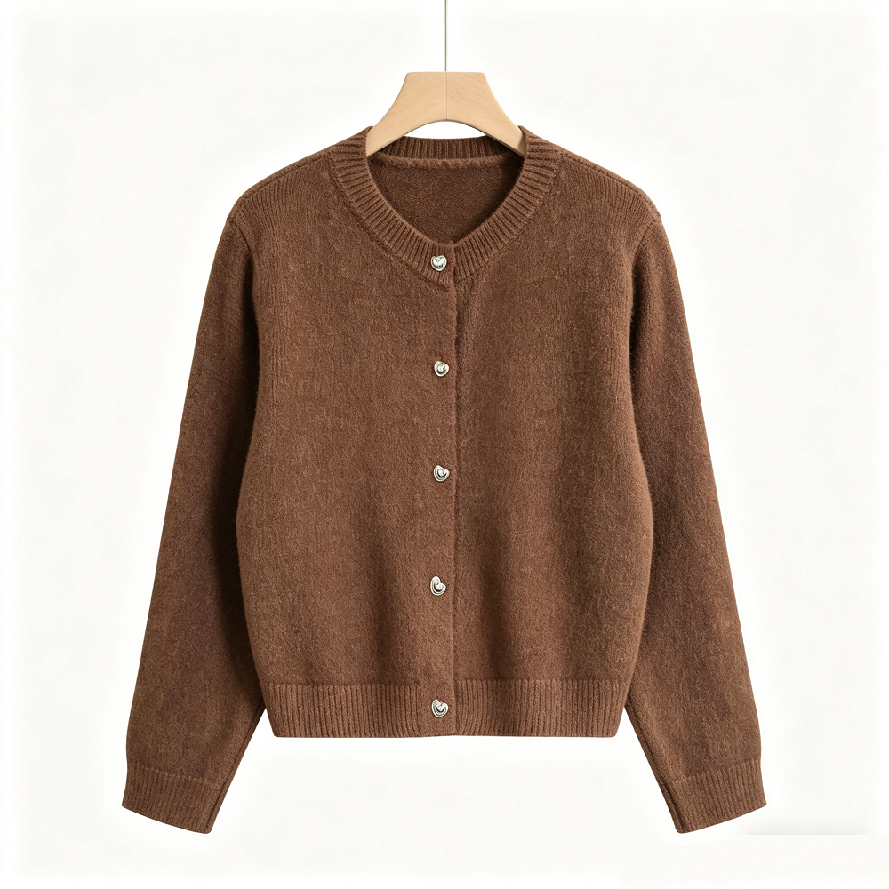 Customizable Women's Crew Full Sleeve Stripe Wool/cashmere Elegant Preppy Style Knitwear Sweater for Spring Summer