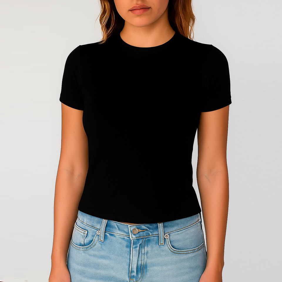 Customized Solid-color 100% Cotton Casual Slim Fit Crew Neck Anti-Wrinkle Eco-Friendly Quick Dry Breathable Women's T-shirt