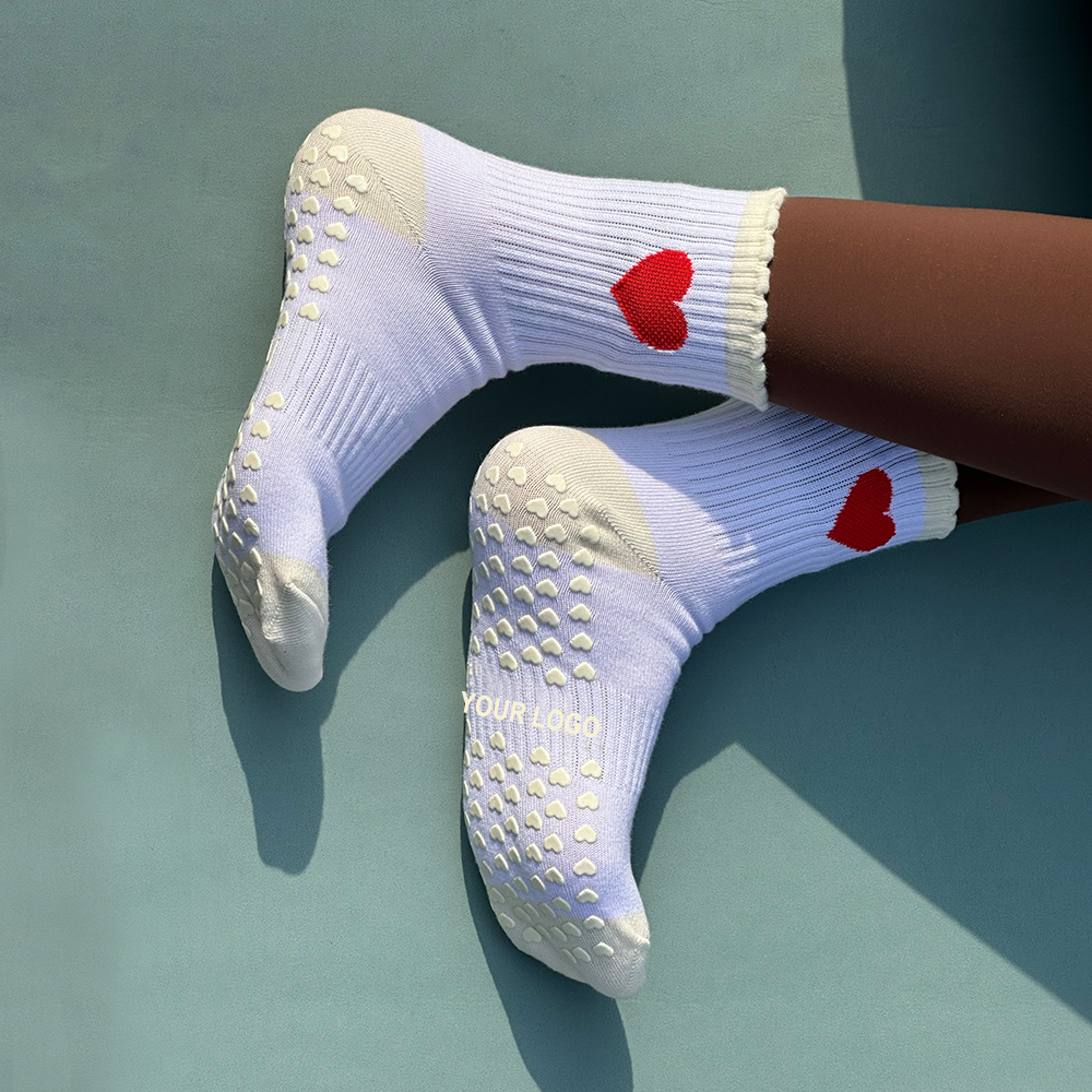 Women Wholesale Crew Custom Logo Yoga Socks Ballet Sports Breathable Grip Cotton Anti-slip Non-slip Pilates Socks