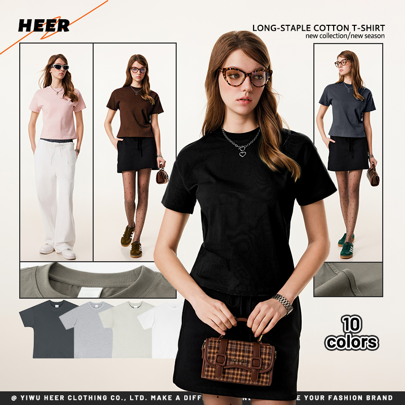 Custom-Printed Women's Summer Cropped Regular Fit Solid 100% Organic Cotton T-Shirt