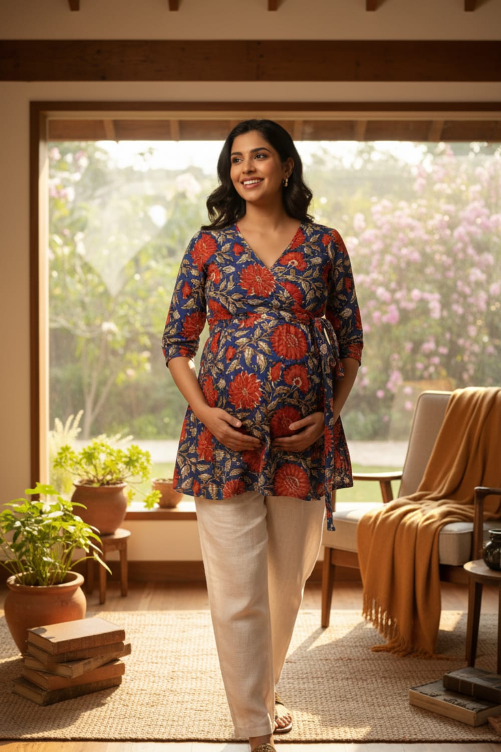New Arrival Nursing Clothing Pregnancy Summer Breastfeeding Wear Clothes Cotton Maternity Top shirt Belt A Line Comfortable