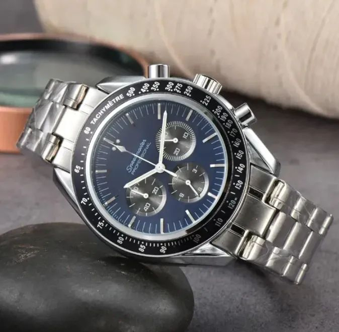 Stylish Designer Speed Master Watch Men Full Working Dial Quartz Stopwatch Sea Sports Steel Wristwatchhighlights