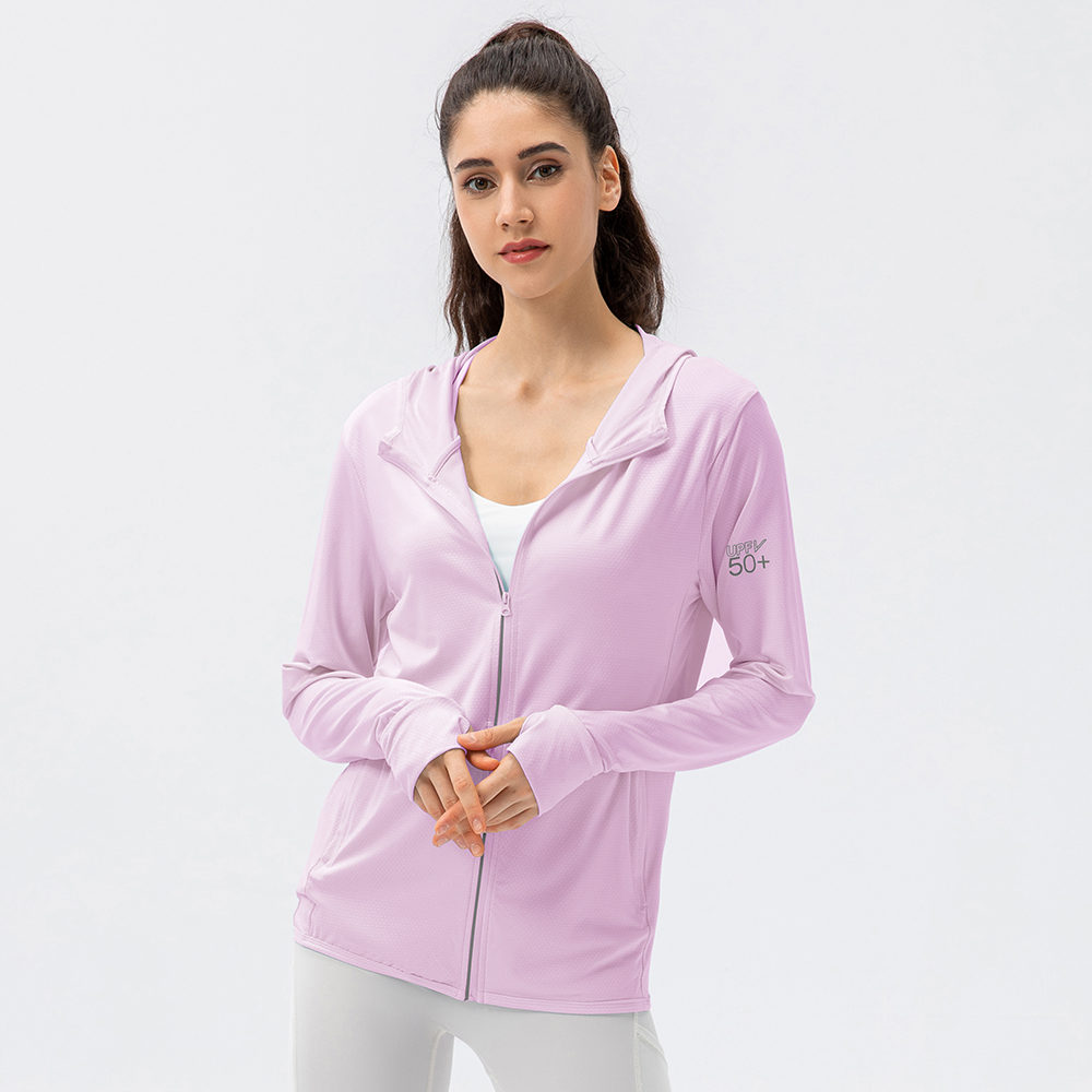 UPF 50+ UV Sun Protection Jacket Women Zip up Hoodie Long Sleeve Breathable Outdoor Clothes Fishing Running Jacket