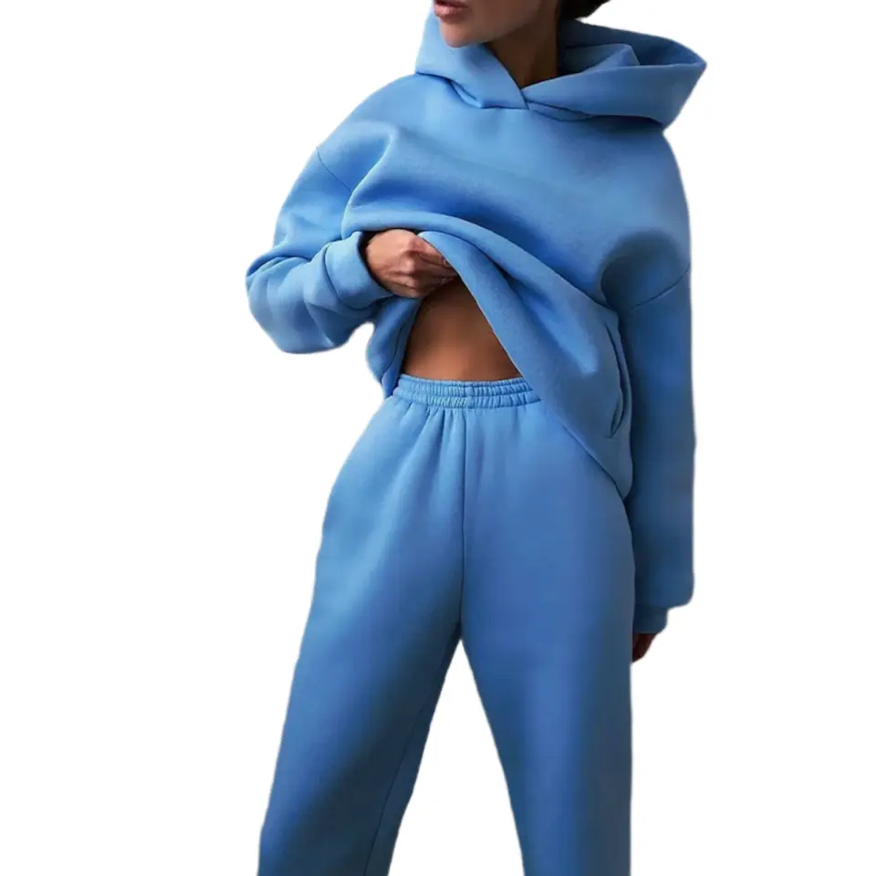2023 Customized Plus Size Women's Hoodies &amp; Sweatshirts Customized 2-piece Set Sweatpants and Hoodie Set