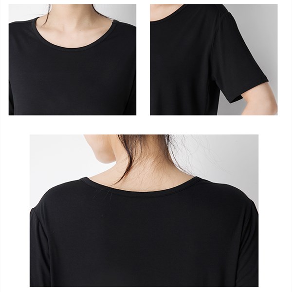 New Women's Casual Breathable Knitted Cotton Slim Fit Solid Simple Summer T-shirts